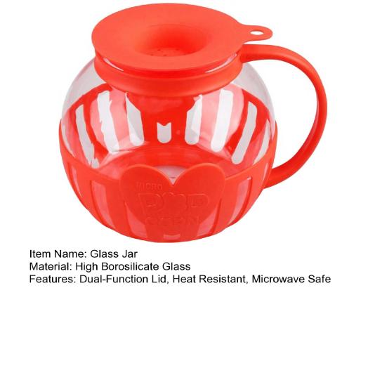 Микроволновая попкорница из боросиликатного стекла с крышкой двойного назначения для здоровых домашних перекусов, быстрое приготовление попкорна