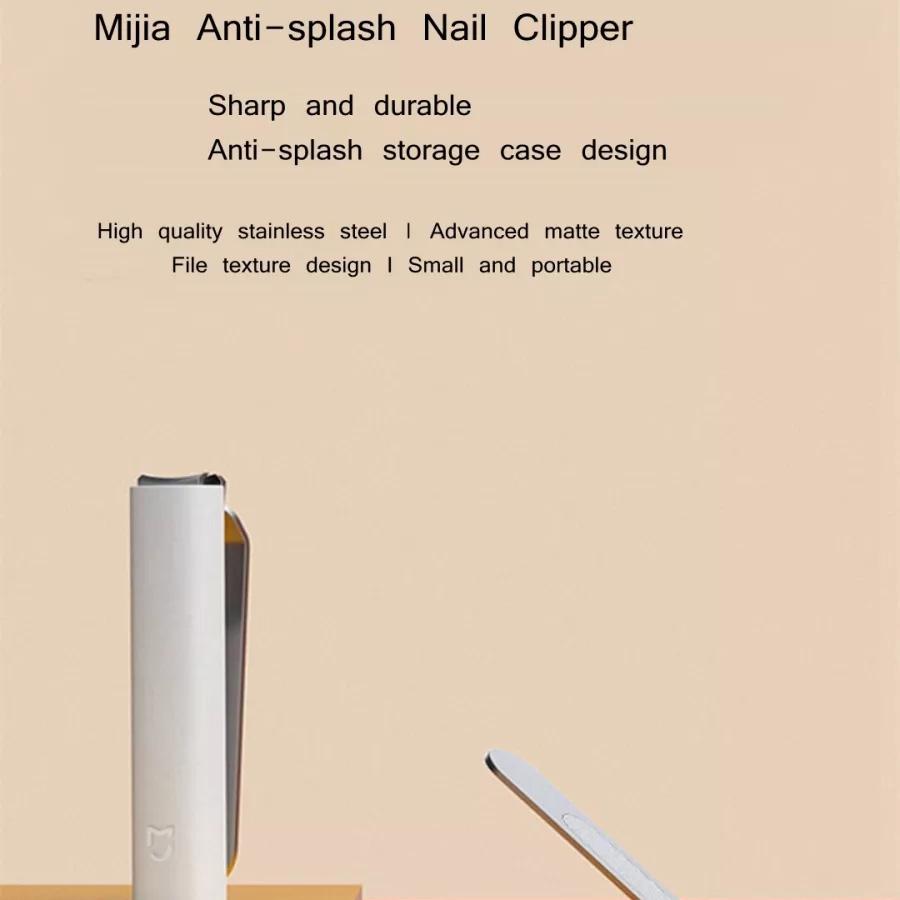 Xiaomi Машинка для стрижки ногтей Mijia, острая нержавеющая сталь, резак с защитой от брызг, очиститель ногтей, маникюра, педикюра