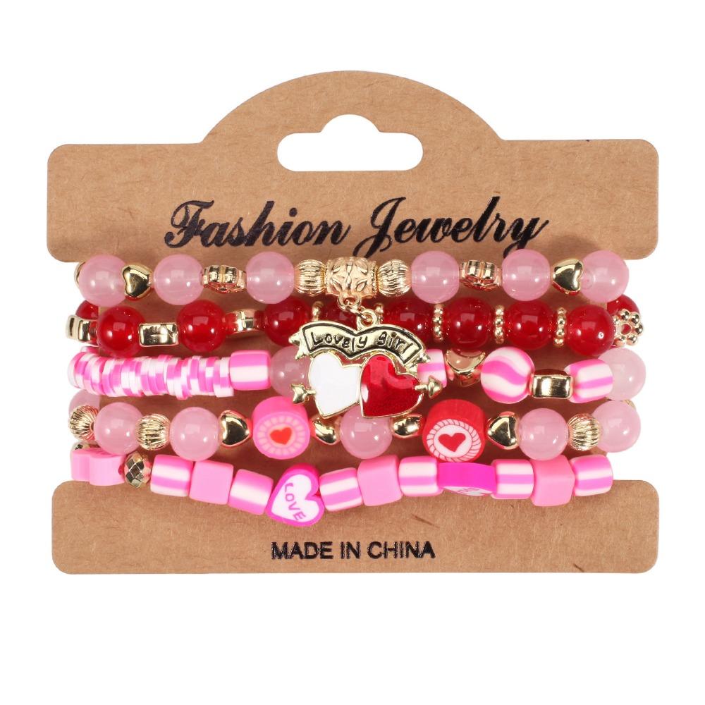 5 шт./набор DIY браслеты из бисера ко Дню святого Валентина, богемный браслет из бисера, браслеты на запястье