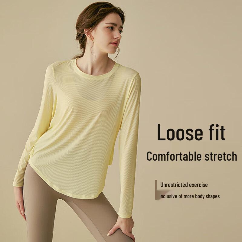 Women's Loose Fit Quick-Dry Long Sleeve Yoga & Sports Top