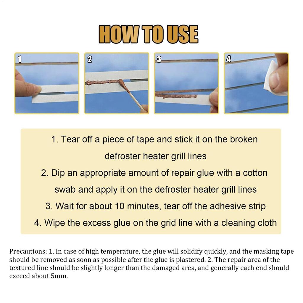 Комплект для ремонта обогреваемого заднего стекла | Комплект для ремонта обогревателя заднего стекла — Car Defroster Repair Grid Line | Комплект для ремонта заднего ветрового стекла | Grid Re