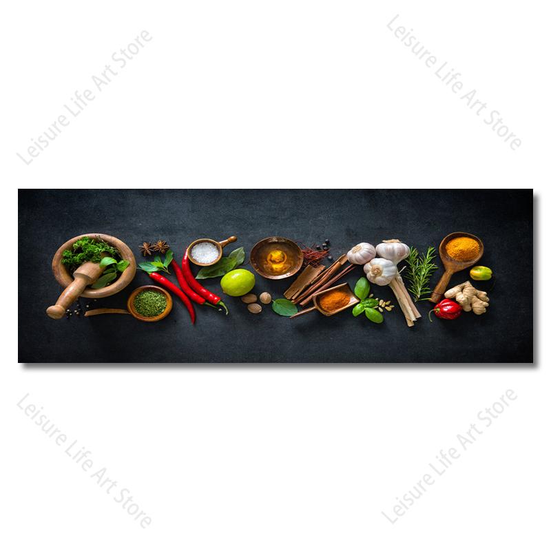 Красочные травы и специи HD картины холст картины разнообразие специй и трав на кухонном столе настенное искусство декор комнаты без рамки