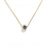 Minimalist Blue Eye Pendant Necklace Stainless Steel Geometric Jewelry  Wedding