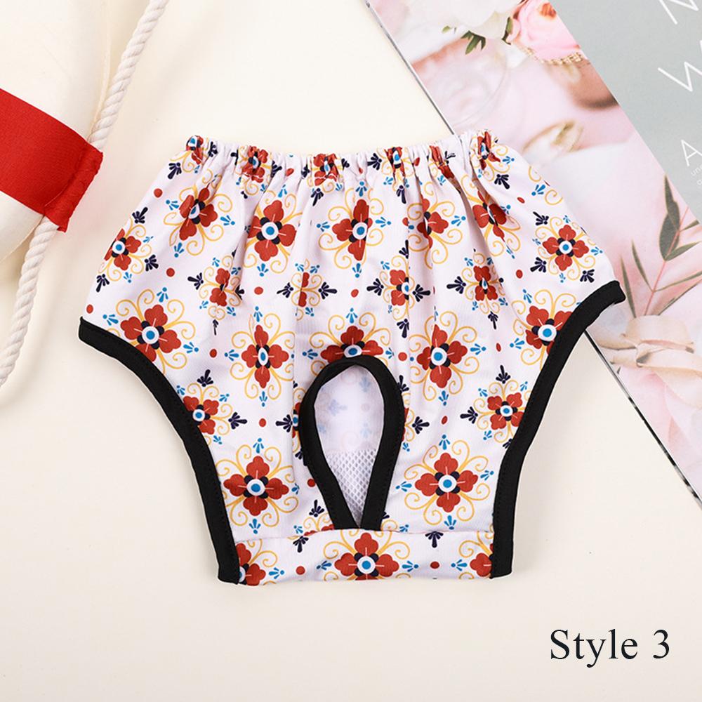 Физиологические штаны для домашних животных, впитывающие подгузники для собак, узор, нижнее белье для домашних животных, дышащая многоразовая одежда для собак, эластичные штаны для щенков