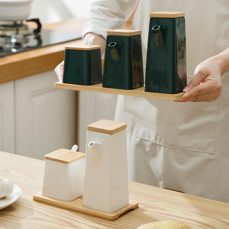 Qianxing Ceramic Condiment Dispenser Set