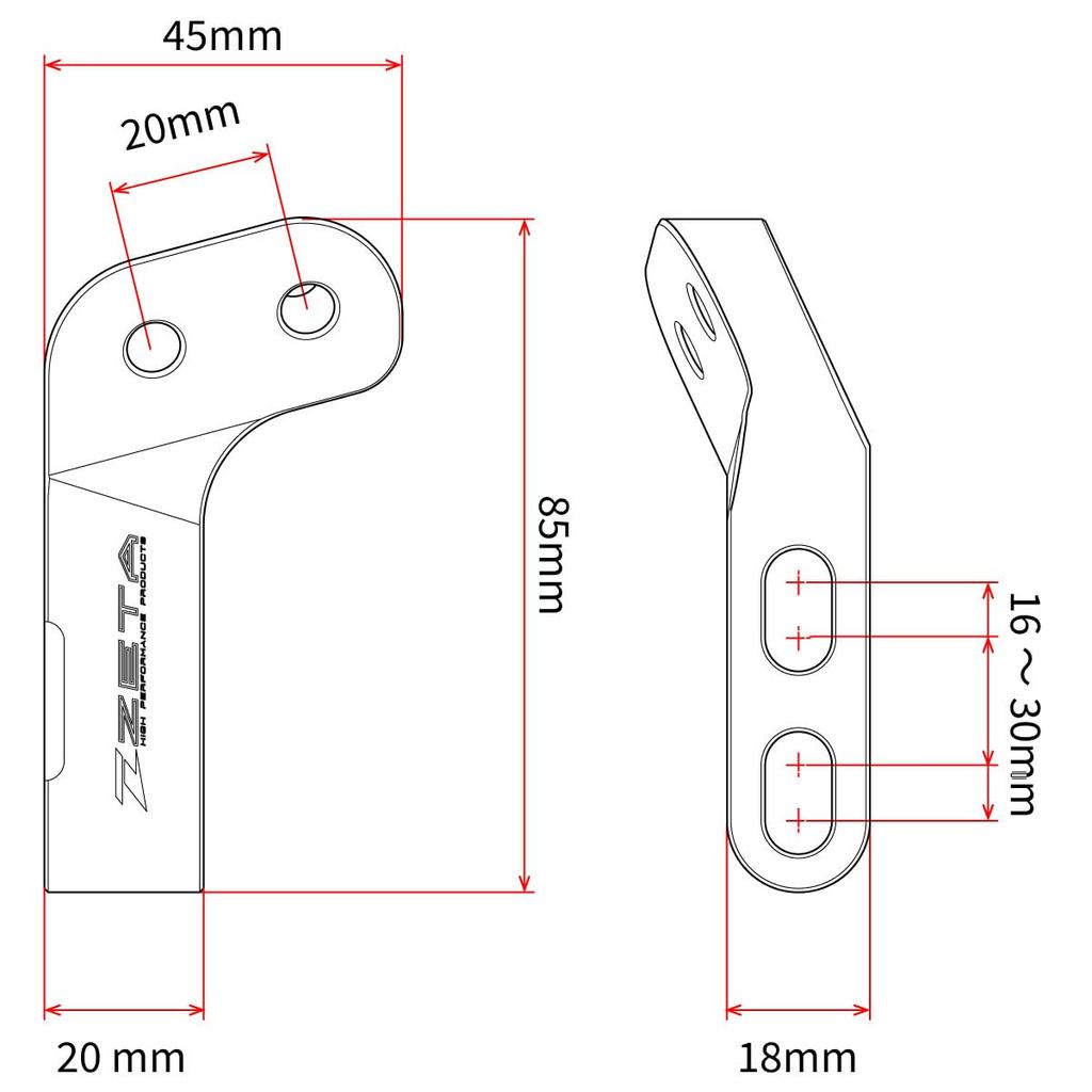 ZETA RACING CRF450L Handguard Mount Side Type DIRTFREAK F5269 '19-
