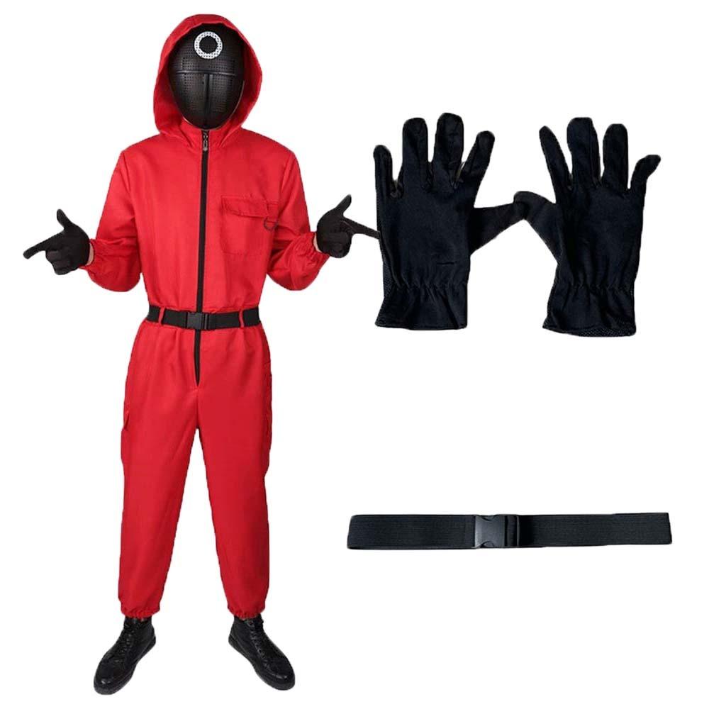 Маскарадные аксессуары Игровой костюм кальмара с поясом и перчатками Косплей Костюмы для женщин