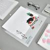 [Leak Picking] Snap-Fastener File Bag Cute Cartoon Transparent Folder A4 Plastic Test Papers for Students Material Bag