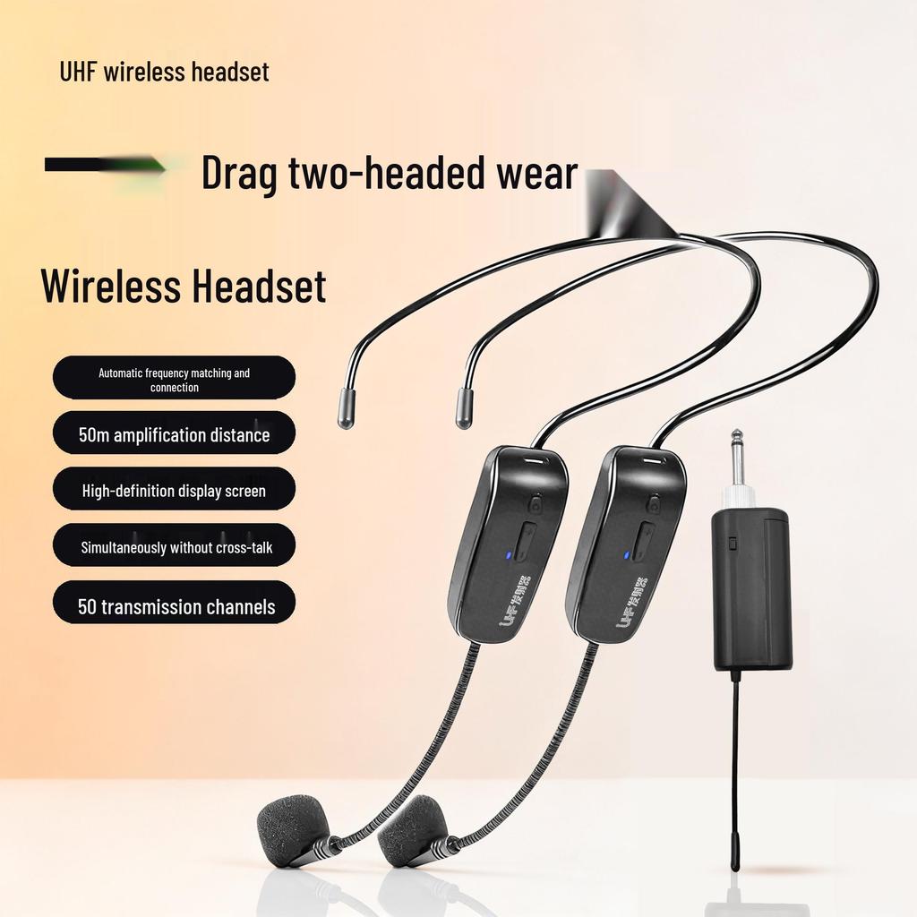 UHF Wireless Microphone & Bluetooth Speaker with Extendable Handle - Amplifier Mixer for Clear, Long-Range Sound