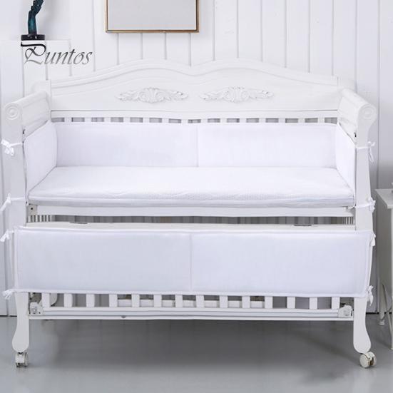 4Pcs/Set Crib Rail Covers Protect Your Baby's Crib Prevent Collisions Solid Color Heightened Crib Rail Covers