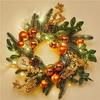 50CM Christmas Wreath & 2.7M Garland Set - Festive Door & Wall Decor