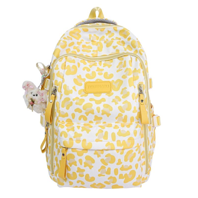 Рюкзак с леопардовым принтом для ученика средней школы, легкий школьный рюкзак, рюкзак большой вместимости для девочки