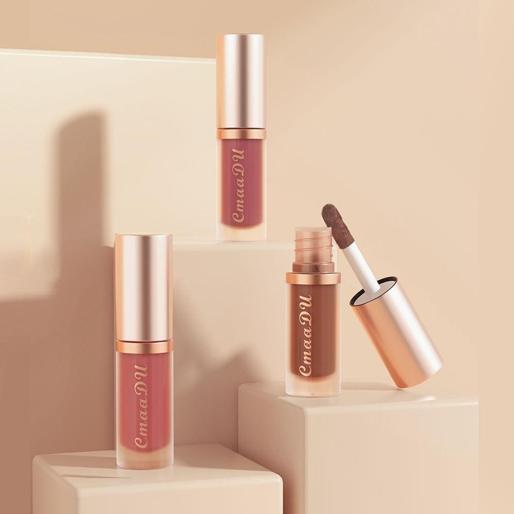 CmaaDu 12 Color Mouth Красный матовый бархатный блеск для губ