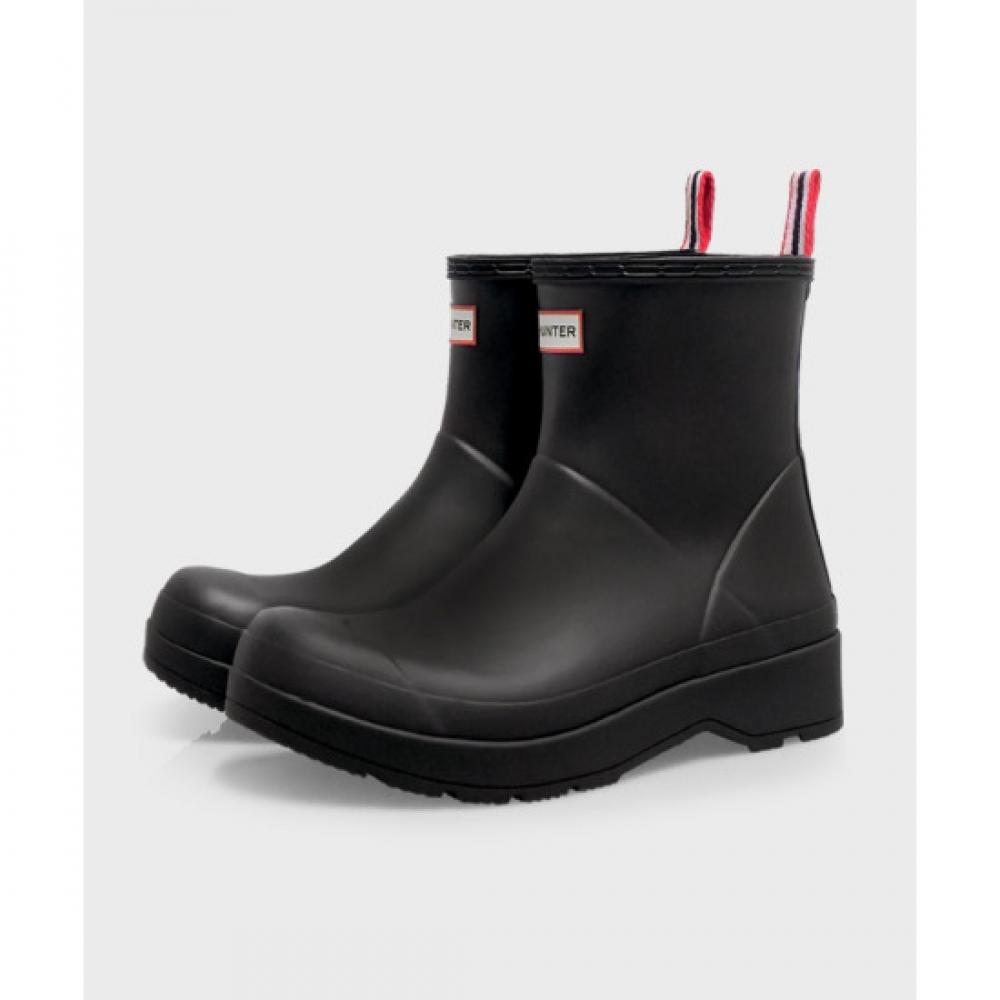Hunter Men S Play Short Rain bootS Black mfS9088rma Blk