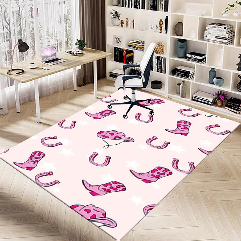 1PC cowboy boots horseshoe Extra Large Non Slip Floor carpet, Office, family, Studio Large Area Rug Indoor Rugs, Bold Statement Piece
