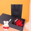 Packing Box Rose Bouquet Gift Box Ribbon Bow Simulated Rose Bundle  Mother's Day