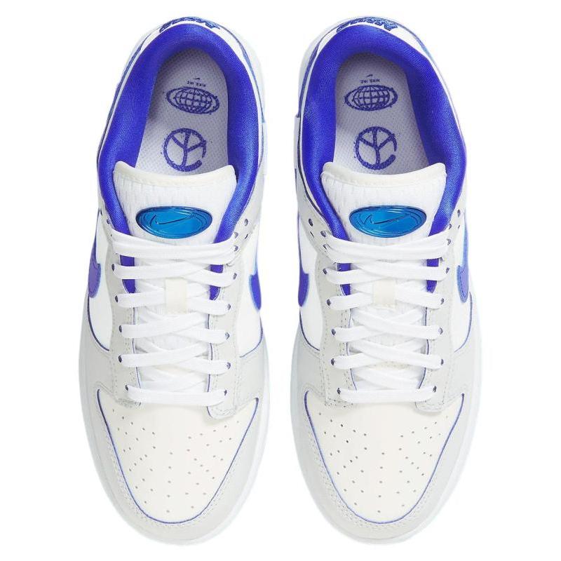 Nike Dunk Low 'Worldwide Pack Белый Королевский Игровой' Женские Скейтбордические Кроссовки FB1841-110