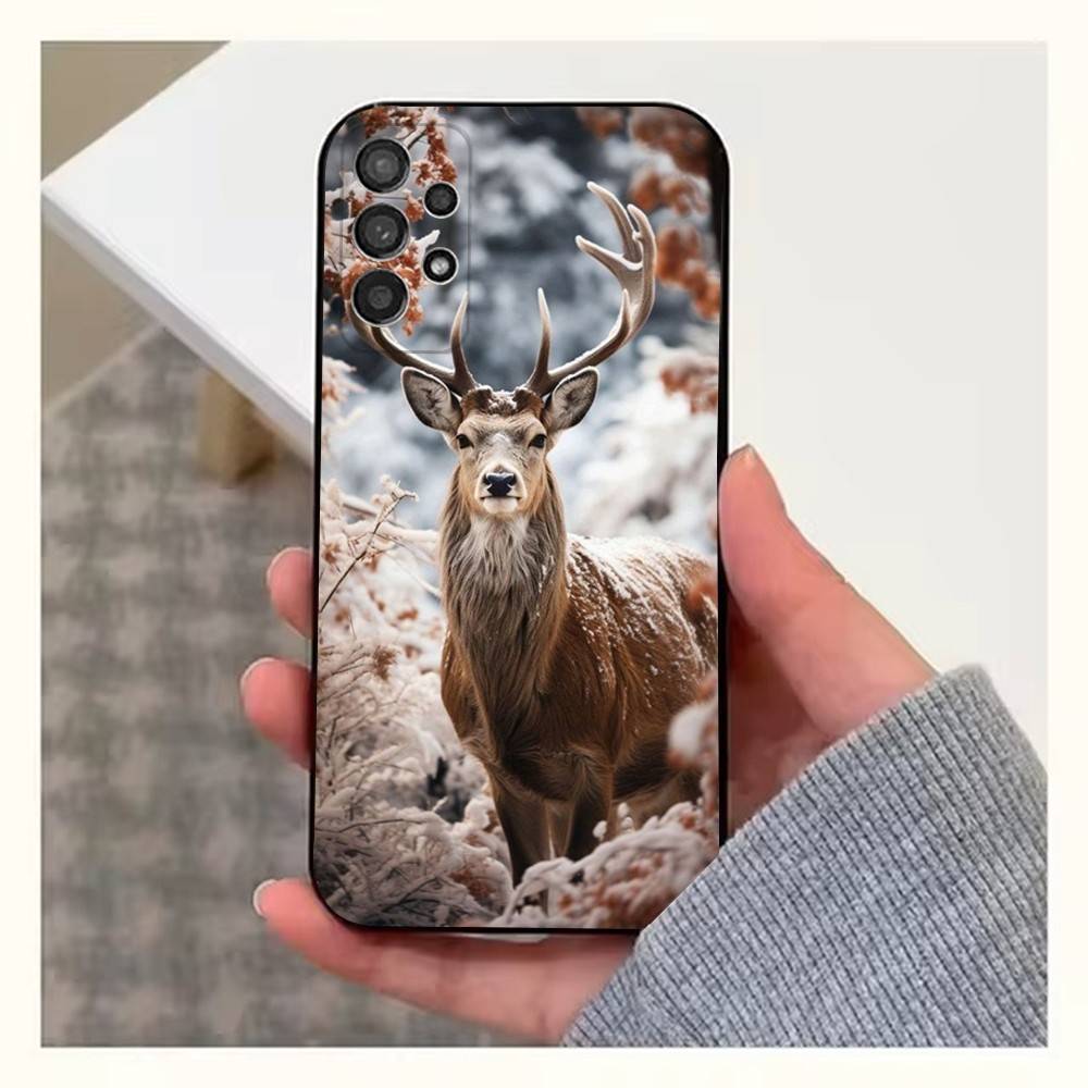 Deer Hunting Camos Case For Samsung S10,Plus,S9,S22,S25,Ultra,S24,S21,S20,S23,FE,Lite,Soft Silicone Black
