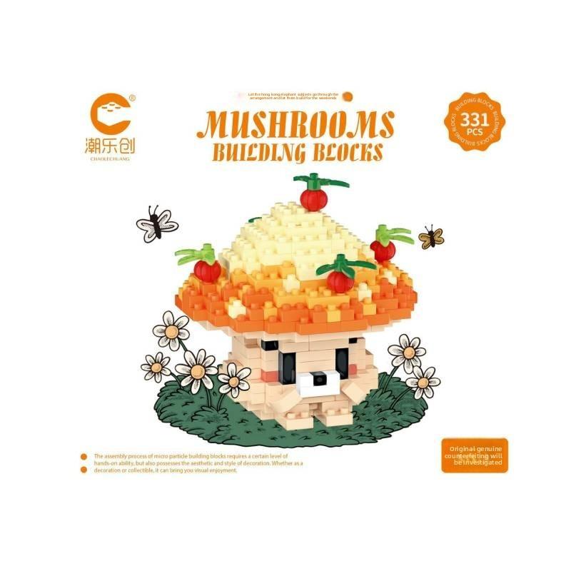 Mushroom Building Blocks Set With Abs Plastic For Kids Diy Creative Play Gift