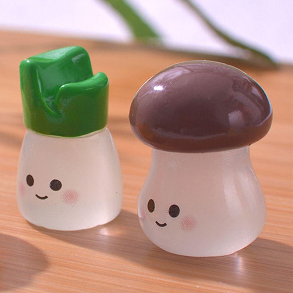 Cute Vegetables Figurines Miniatures Mini Fake Vegetables Desk Decoration Accessories
