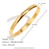 Htpwe Stainless Steel Glossy Solid Buckle Bracelet For Women 18k Gold Couple Holiday Gift Bracelet Party Daily Zircon
