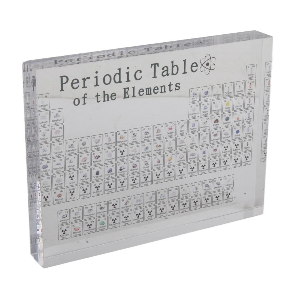 Periodic Table with Real Elements Inside Clear Acrylic Ergonomic Real Chemical Element Periodic
