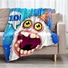 My Singing Monsters Playground Theme Printed Blanket - Perfect for Couch, Bed, Travel & Outdoor Use | Machine Washable, Cozy & Durable.