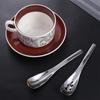 Silver Soup Spoon Long Handle Colander Household Dessert Spoon  Ice Cream