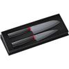Kyocera Ceramic Black Blade Knife Gift Set (2 Knives) - Lightweight, Sharp, and Clean Cutting. Santoku 16cm and Petty 13cm. Durable for Long-Lasting S