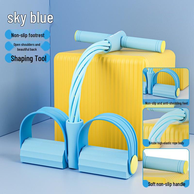 Подножка для пресса - Оборудование для фитнеса для стройного живота и ног с шестижильным эластичным шнуром