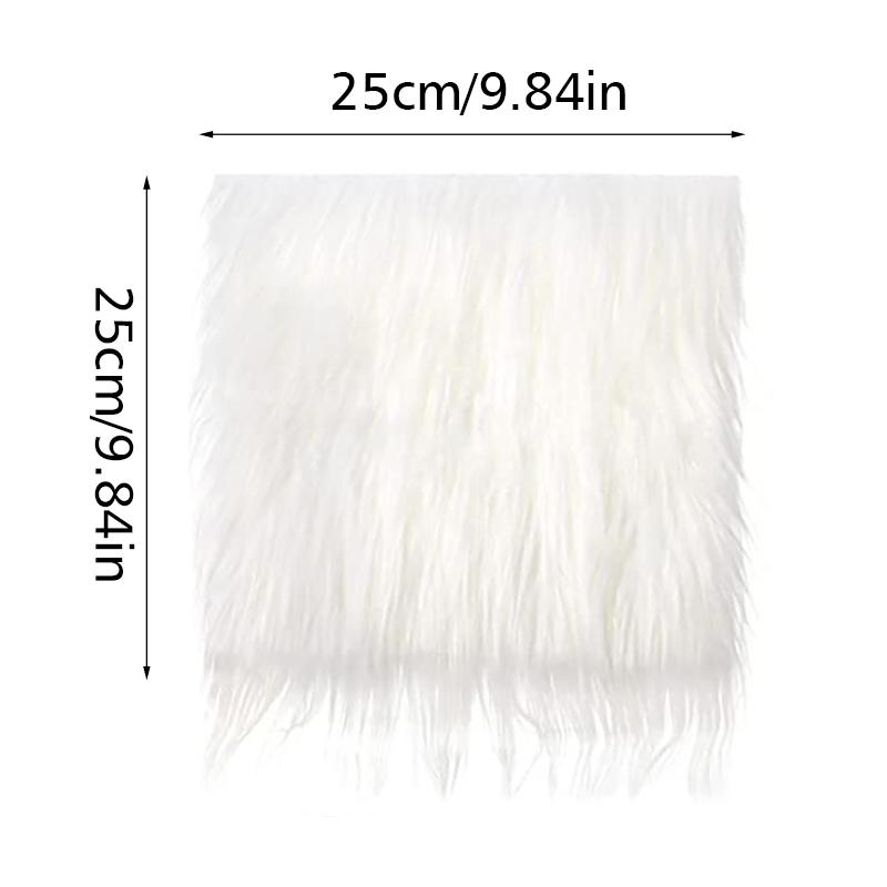 Мягкий длинный мех ткань красочный квадратный плюшевый искусственный пэчворк DIY ручной работы Рождественская кукла борода волосы подушка швейный материал Аксессуар