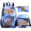 Peripheral Primary and Secondary School Students Fashion Backpack Children's Schoolbag Set Three-piece Set