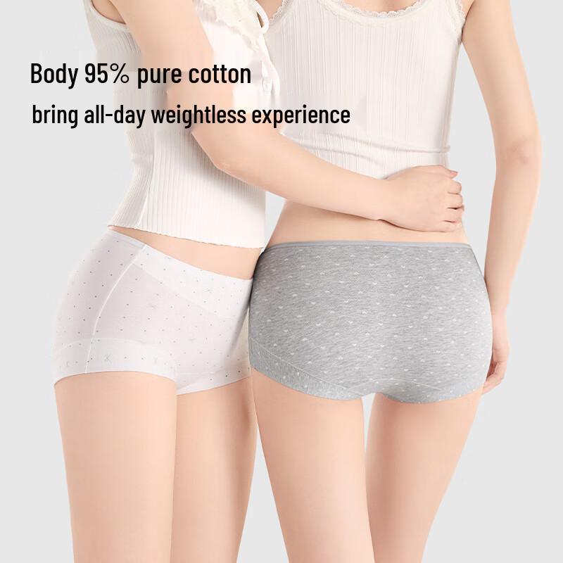 SecretWorld Women's Seamless Antibacterial Cotton Boxer Briefs