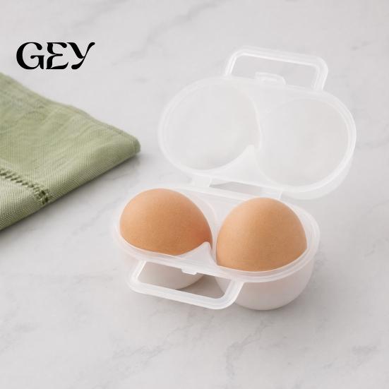 Refrigerator Egg Storage Portable Box, with 2 Compartments Design, Food-Grade PP Food-grade Holder Holder, Leakproof Handle for Camping Picnic Travel