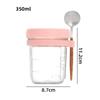 1/2Pcs350ml Overnight Oat Cup Glass With Lid And Spoon Seal Food Breakfast Cup Portable Cereal Milk Salad Yogurt CupKitchen Item