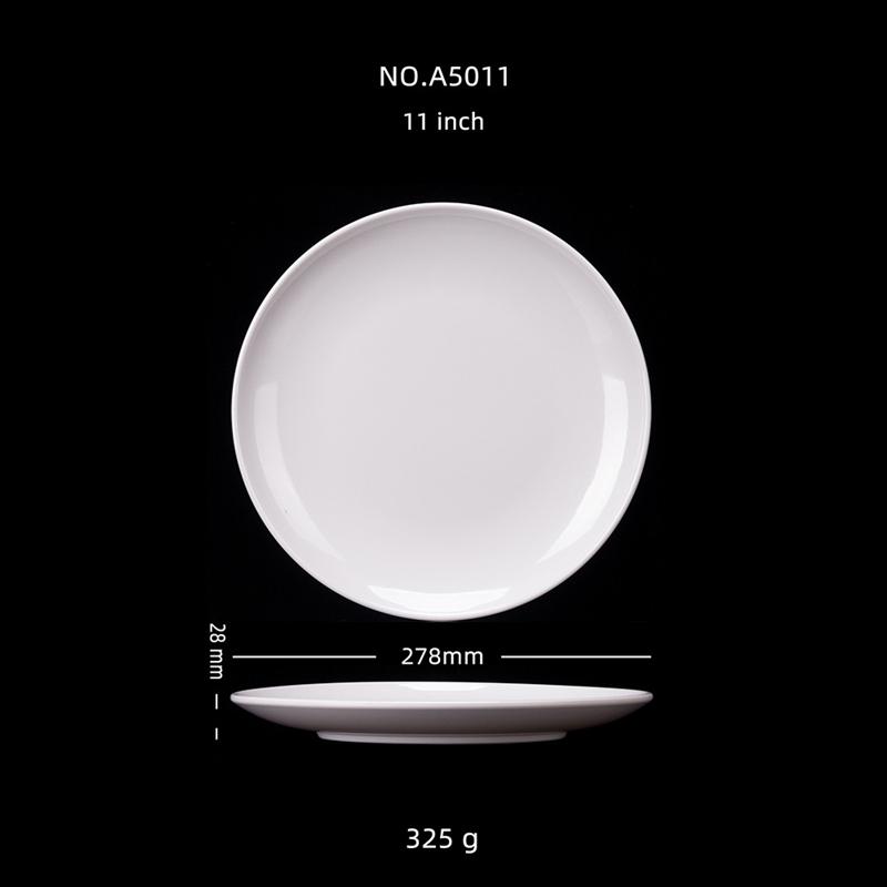Круглая белая меламиновая обеденная тарелка 8-14 дюймов el Подносы для стейка в западном стиле Десертная Костяной фарфор Посуда Тарелки Пластиковая Имитация Фарфора