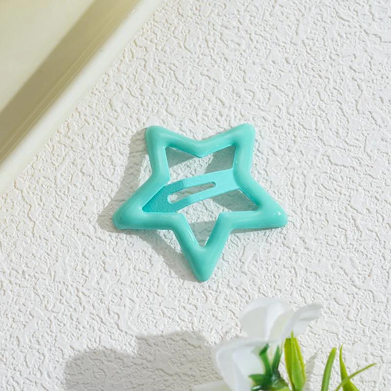 10 шт./набор Милые красочные заколки для волос в виде звезд для девочек, детей. Прекрасное украшение для волос, заколки, детские аксессуары для волос.