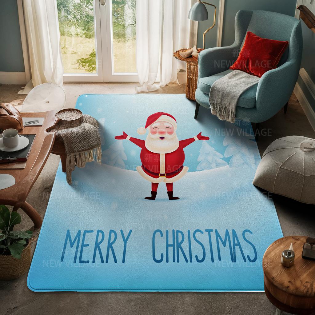 Ковер у входа в дом Домашний коврик у двери Гостиная Ванная Комната Ноги ванная комната Нескользящие коврики с водопоглощением для ванной Счастливого Рождества зима