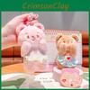 Playful Fun And Plush Cream Bear Face Keychain Cute Accessory For Bags And Keys