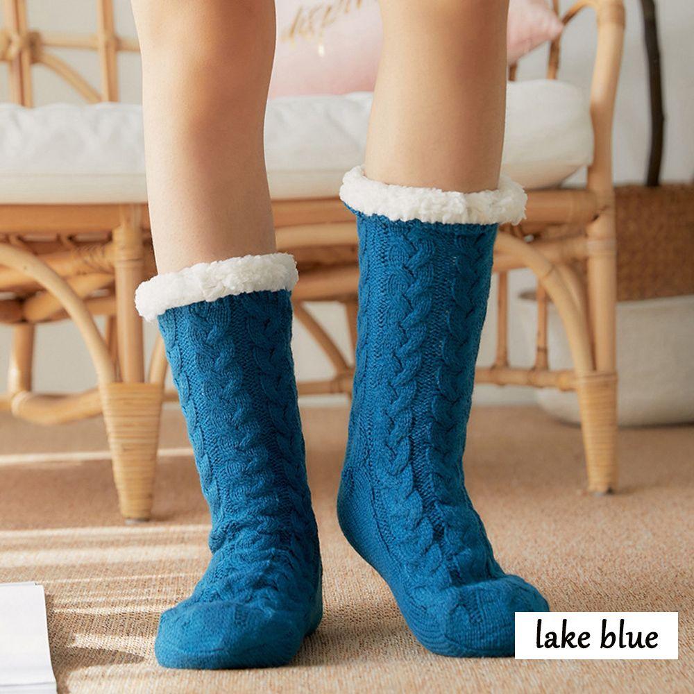Christmas Warm Winter Fluffy Fleece Lined Thicken Bed Socks Floor Socks