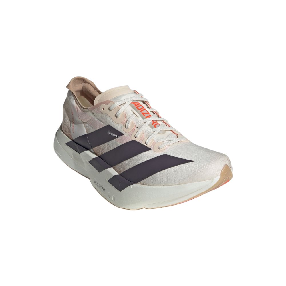 adidas Adizero Adios Pro 4 Chalk White Grey Strata Мужские кроссовки Cream Impact-Orange JR6367