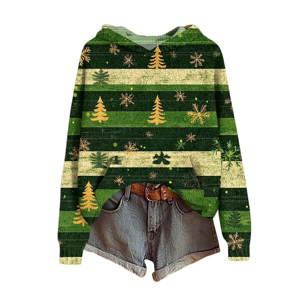 Женская модная повседневная толстовка с капюшоном и длинными рукавами с принтом