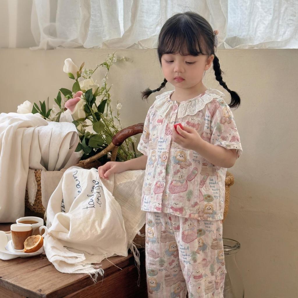 Эй, Дорогуша Летний Хлопковый Муслиновый Набор для Родителей и Детей с Кудряшками для Дома