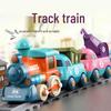 Детская электрическая игрушка-железная дорога - Развивающий мультяшный набор машинок-горок, подарок для мальчиков и девочек