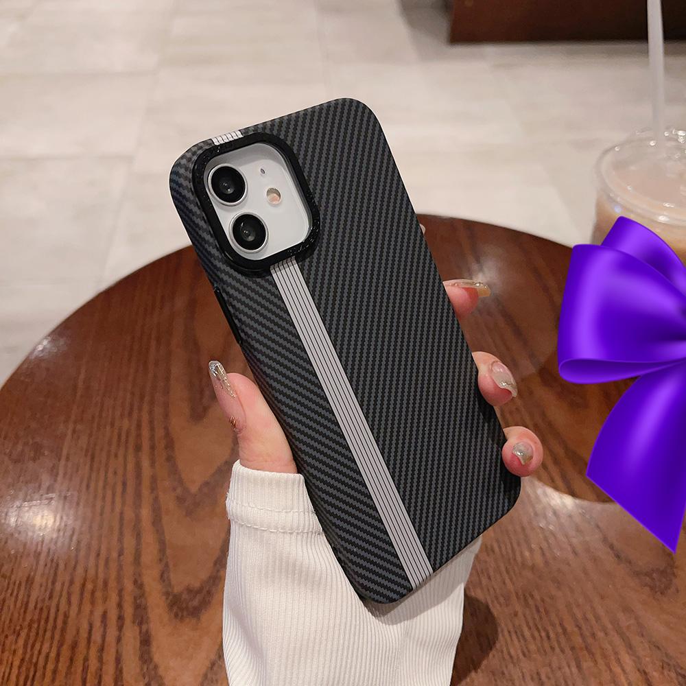 Чехол для телефона из углеродного волокна для iPhone 11 12 13 14 15 16 17 Pro/ Pro Max Задняя крышка телефона Текстура углеродного волокна