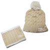 Warm Knit Hat Neck Warmer Cold Weather Set for Years Old Kids [Happy Beans!] & 4-10 (beige)