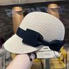 Face Small Age-reducing Bow Dome Straw Cap Women's Summer Woven Straw Hat Sun Protection Shade Equestrian Hat