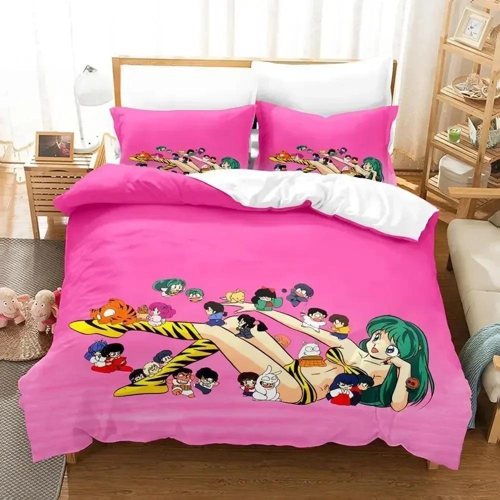 Urusei Yatsura Люм Комплект Постельного Белья Для Спальни Мягкие Современные Покрывала Удобные Для Детей Детская Мягкая Наволочка Удобное Одеяло И Наволочки