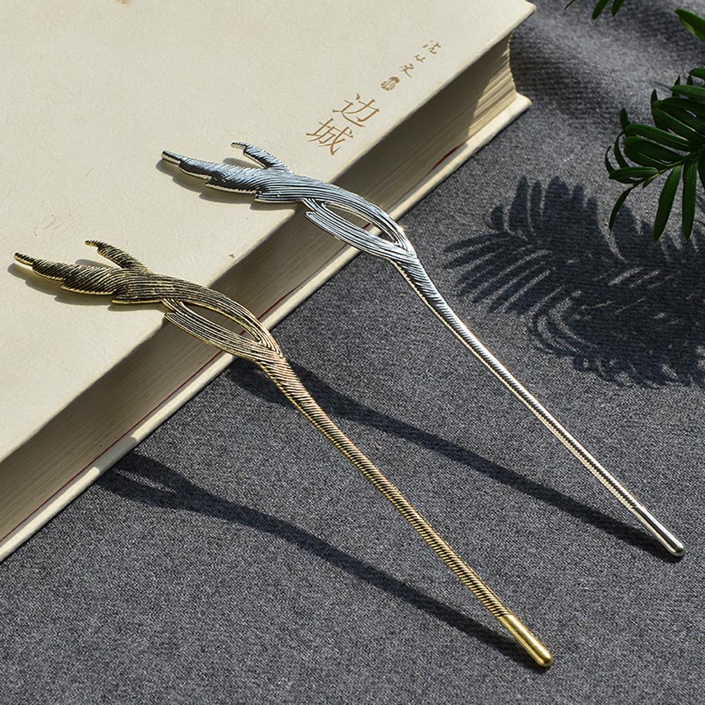 Fashion Hair Jewelry Feather Girls Women Ornaments Bird Hair Fork Hairpin Hair Stick