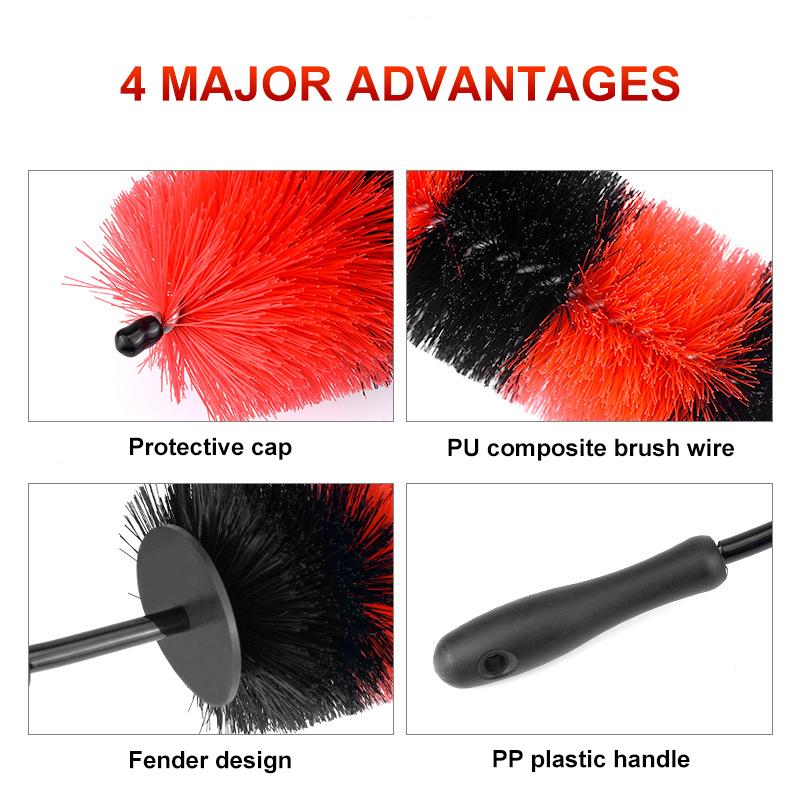 SEAMETAL Car Wheel Tire Brush 360 Degree Bendable Scrub Cleaner Duster Car Tyre Cleaning Detailing Brushes Car Cleaning Tools